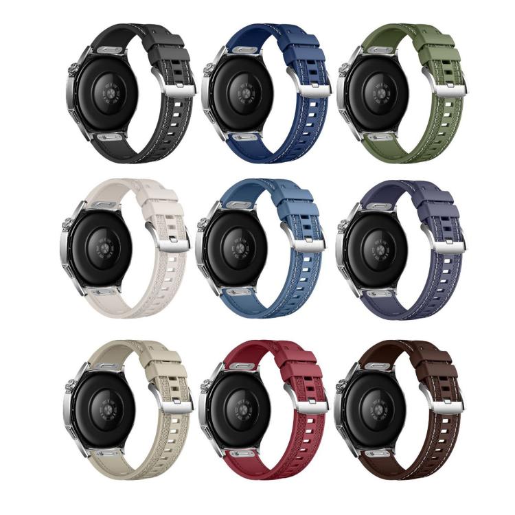 Quick Release Press Button Composite Nylon Fluorinerubber Watch Band, 22mm