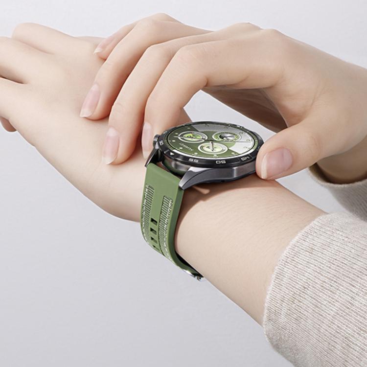 Quick Release Press Button Composite Nylon Fluorinerubber Watch Band, 22mm