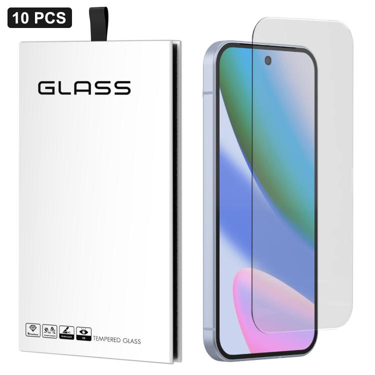 10pcs 3D Large Arc Half-Screen No White Border High-Aluminum Thick Adhesive HD Tempered Glass Film, For Google Pixel 10 Pro XL, For Google Pixel 10 Pro, For Google Pixel 10, For Google Pixel 9 ProXL, For Google Pixel 9 Pro, For Google Pixel 9