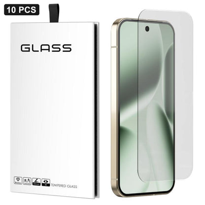 10pcs 3D Large Arc Half-Screen No White Border High-Aluminum Thick Adhesive HD Tempered Glass Film, For Google Pixel 10 Pro XL, For Google Pixel 10 Pro, For Google Pixel 10, For Google Pixel 9 ProXL, For Google Pixel 9 Pro, For Google Pixel 9