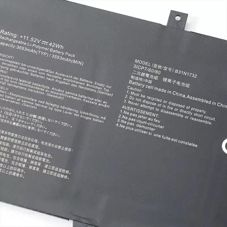 Batterie d'ordinateur portable 3653 mAh pour Asus Mars15 / Mars15(VX60GT9300) / Mars15(VX60GT9750), B31N1732