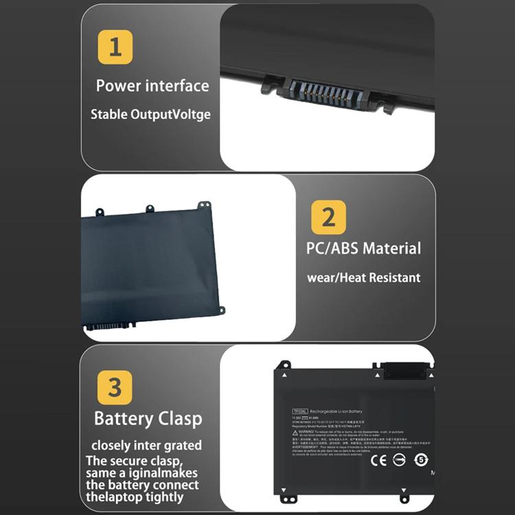 Batteries pour ordinateur portable 3600 mAh pour HP 15-CC000NO 15-CC001NA 15-CC001NF, TF03XL