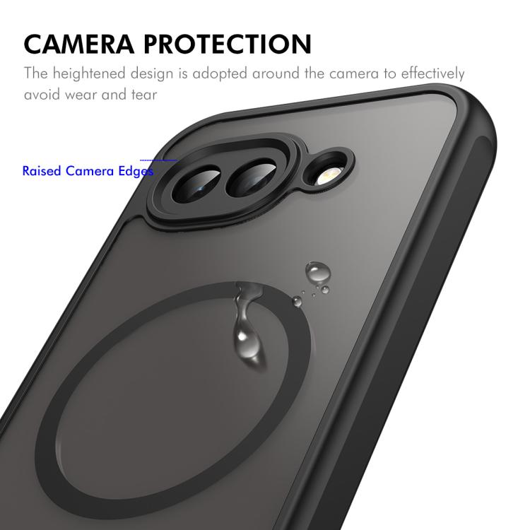 ENKAY Hat-Prince MagSafe Matte Translucent Shockproof Phone Case with Large Arc Edge Film, For Google Pixel 10a