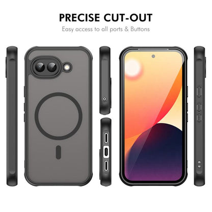 ENKAY Hat-Prince MagSafe Matte Translucent Shockproof Phone Case with Large Arc Edge Film, For Google Pixel 10a