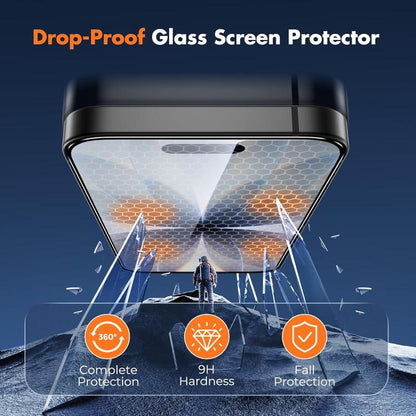 10pcs 0.18mm Ultra-Thin Ultrasonic HD Screen-Printed High-Aluminium Thick-Gel Tempered Glass Film, For iPhone 17e / 16e, For iPhone 17 Pro Max, For iPhone 17 Pro, For iPhone 17, For iPhone Air, For iPhone 16 Pro Max, For iPhone 16 Pro, For iPhone 16 Pl...