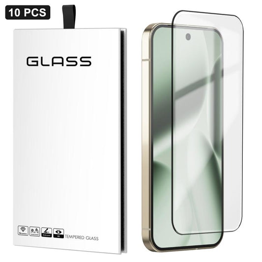 10pcs 0.18mm Ultra-Thin Ultrasonic HD Screen-Printed High-Aluminium Thick-Gel Tempered Glass Film, For Google Pixel 10 Pro XL, For Google Pixel 10 Pro, For Google Pixel 10, For Google Pixel 9 Pro XL, For Google Pixel 9 Pro, For Google Pixel 9