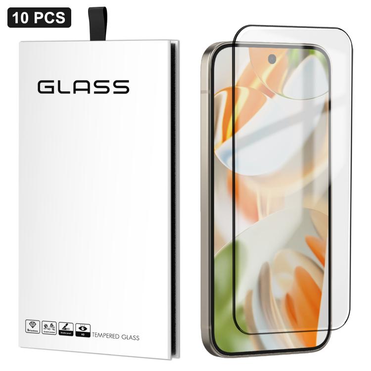 10pcs 0.18mm Ultra-Thin Ultrasonic HD Screen-Printed High-Aluminium Thick-Gel Tempered Glass Film, For Google Pixel 10 Pro XL, For Google Pixel 10 Pro, For Google Pixel 10, For Google Pixel 9 Pro XL, For Google Pixel 9 Pro, For Google Pixel 9