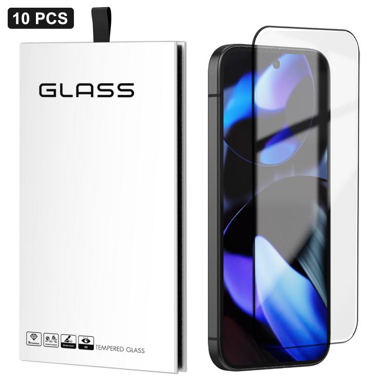 10pcs 0.18mm Ultra-Thin Ultrasonic HD Screen-Printed High-Aluminium Thick-Gel Tempered Glass Film, For Google Pixel 10 Pro XL, For Google Pixel 10 Pro, For Google Pixel 10, For Google Pixel 9 Pro XL, For Google Pixel 9 Pro, For Google Pixel 9