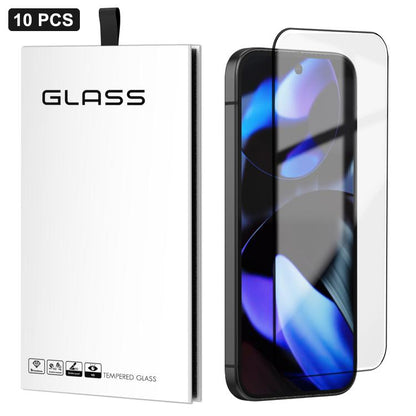 10pcs 0.18mm Ultra-Thin Ultrasonic HD Screen-Printed High-Aluminium Thick-Gel Tempered Glass Film, For Google Pixel 10 Pro XL, For Google Pixel 10 Pro, For Google Pixel 10, For Google Pixel 9 Pro XL, For Google Pixel 9 Pro, For Google Pixel 9