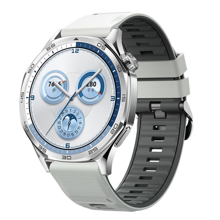Black Steel Pin Buckle Two Color Silicone Watch Band, 22mm