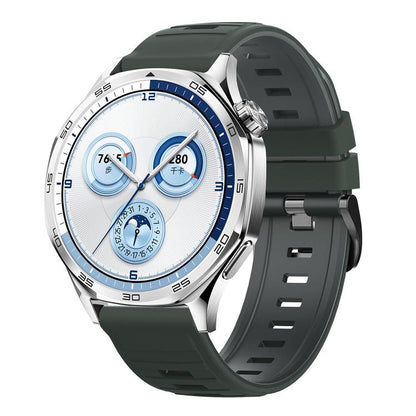 Black Pin Buckle Striped Two Color Silicone Watch Band, 22mm