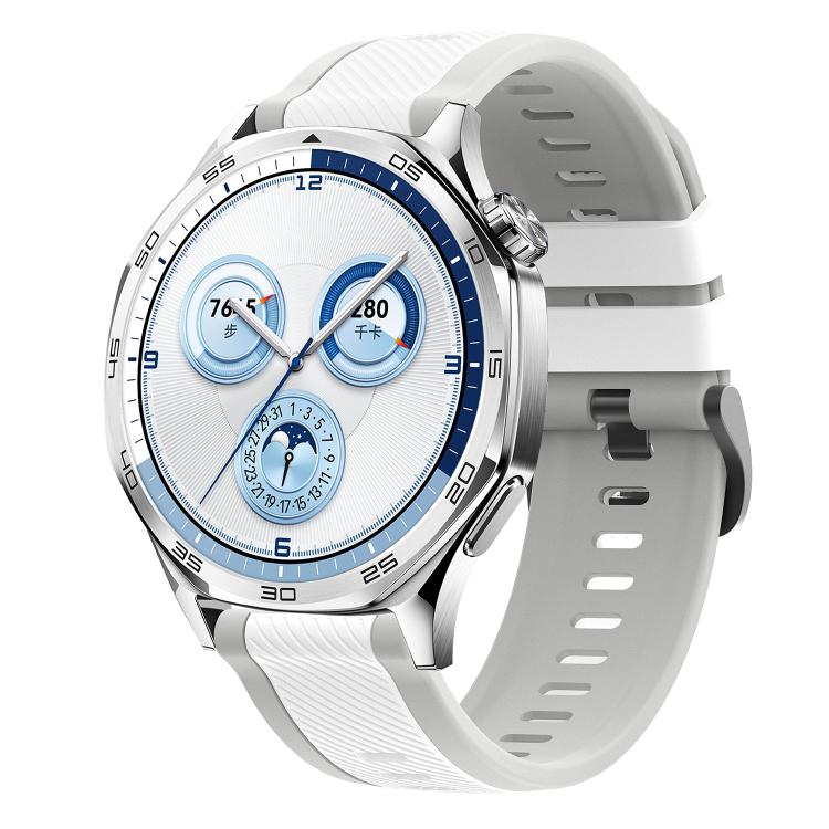 Vertical Twill Two Color Silicone Watch Band, 22mm