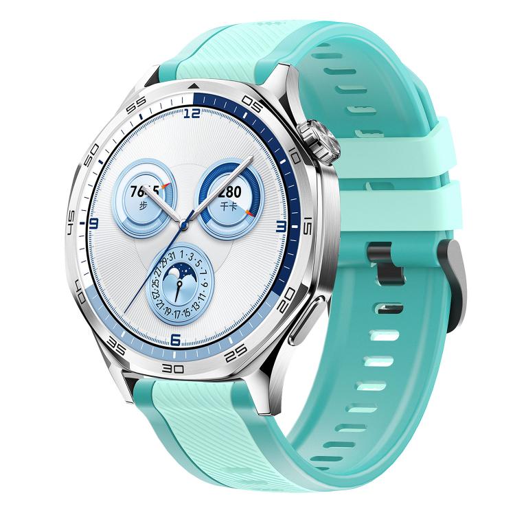 Vertical Twill Two Color Silicone Watch Band, 22mm