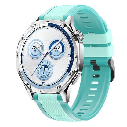 Vertical Twill Two Color Silicone Watch Band, 22mm