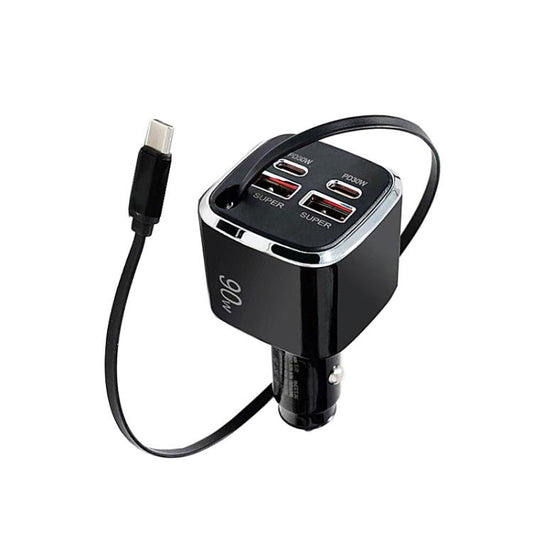 Câble USB Type-C F01 de 40 cm, chargeur de voiture multifonctionnel USB PD3.0 et QC3.0, F01 (noir), F01 (blanc)