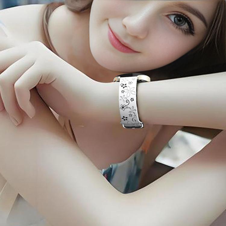 Dual Color Engraved Silicone Watch Band, 18mm, 20mm, 22mm