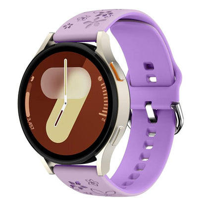 Dual Color Engraved Silicone Watch Band, 18mm, 20mm, 22mm
