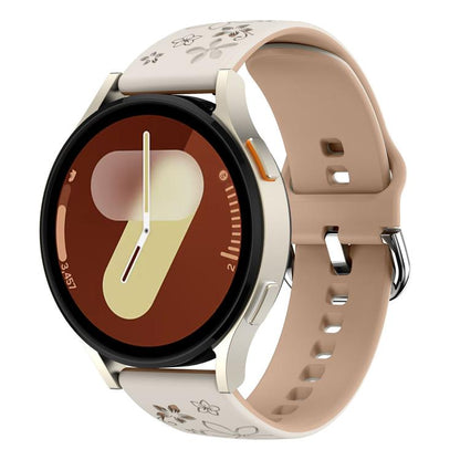 Dual Color Engraved Silicone Watch Band, 18mm, 20mm, 22mm