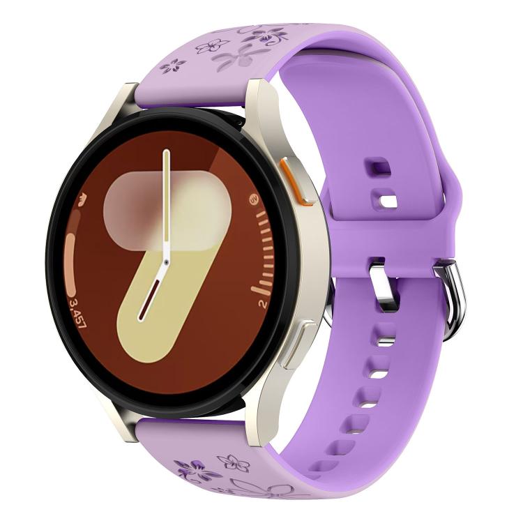 Dual Color Engraved Silicone Watch Band, 18mm, 20mm, 22mm