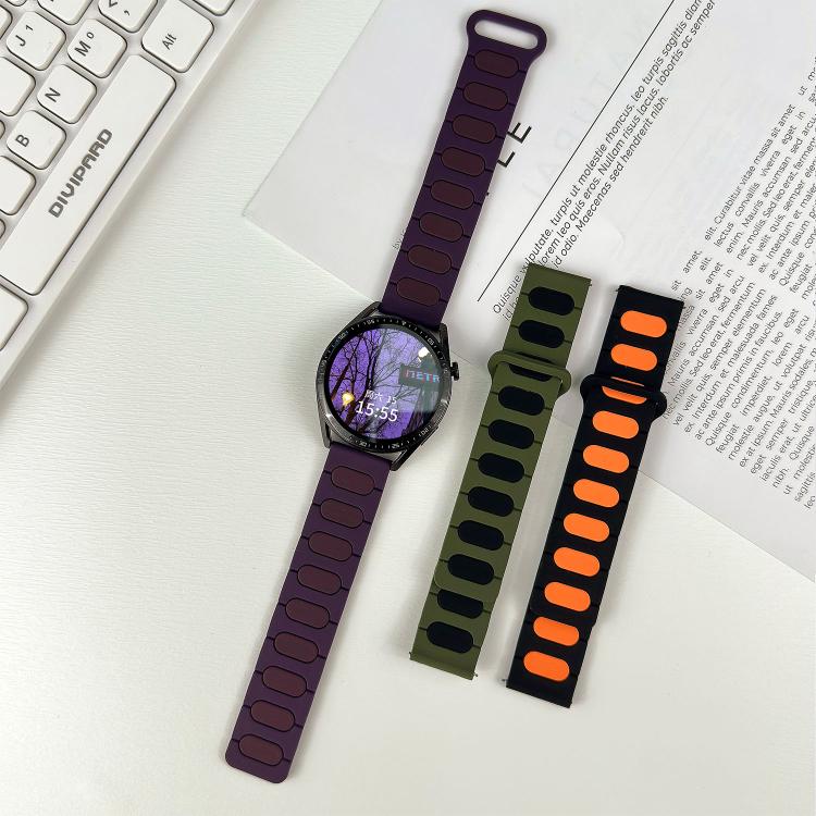 Oval Magnetic Silicone Watch Band, 18mm, 20mm, 22mm