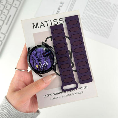 Oval Magnetic Silicone Watch Band, 18mm, 20mm, 22mm