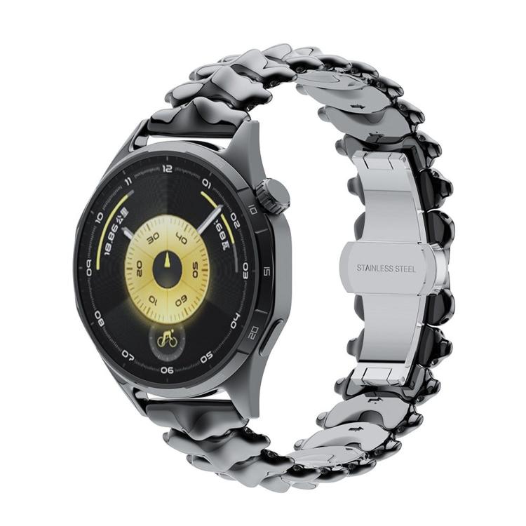 Dragon Spine Butterfly Clasp Zinc Alloy Watch Band, 22mm