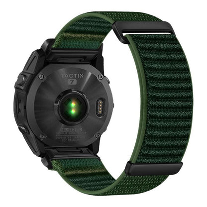 Two-section Mountain Pattern Hook And Loop Fastener Nylon Watch Band, For Gamin 26mm, For Gamin 22mm, For Gamin 20mm