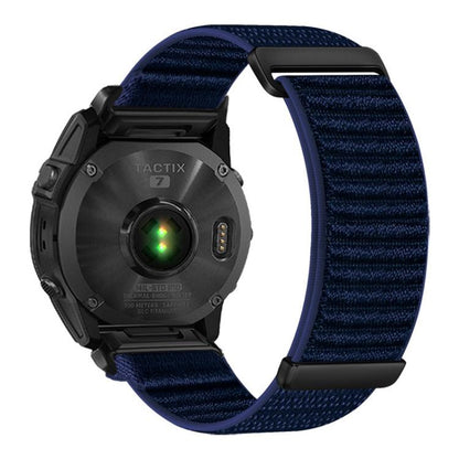 Two-section Mountain Pattern Hook And Loop Fastener Nylon Watch Band, For Gamin 26mm, For Gamin 22mm, For Gamin 20mm