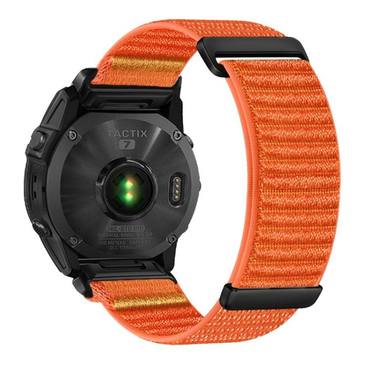 Two-section Mountain Pattern Hook And Loop Fastener Nylon Watch Band, For Gamin 26mm, For Gamin 22mm, For Gamin 20mm