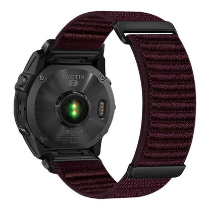 Two-section Mountain Pattern Hook And Loop Fastener Nylon Watch Band, For Gamin 26mm, For Gamin 22mm, For Gamin 20mm