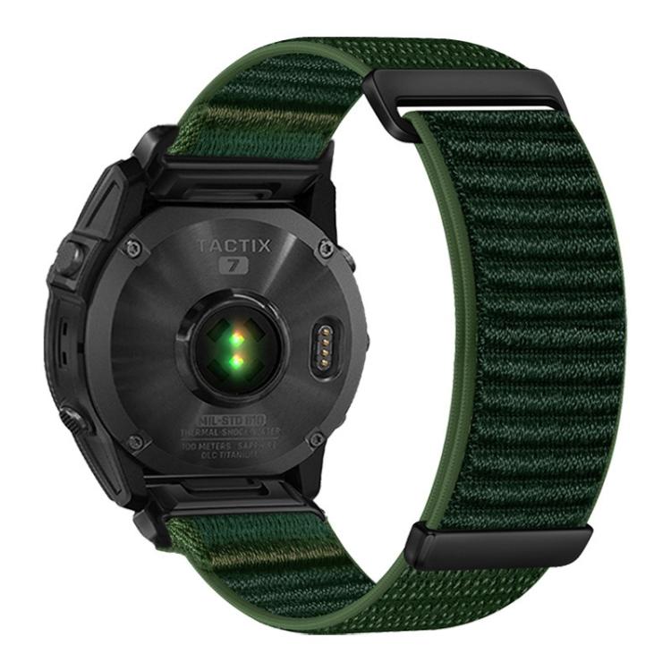 Two-section Mountain Pattern Hook And Loop Fastener Nylon Watch Band, For Gamin 26mm, For Gamin 22mm, For Gamin 20mm