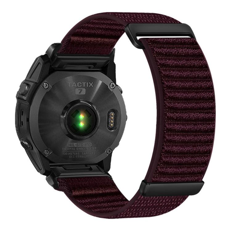 Two-section Mountain Pattern Hook And Loop Fastener Nylon Watch Band, For Gamin 26mm, For Gamin 22mm, For Gamin 20mm