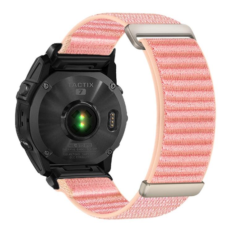 Two-section Mountain Pattern Hook And Loop Fastener Nylon Watch Band, For Gamin 26mm, For Gamin 22mm, For Gamin 20mm