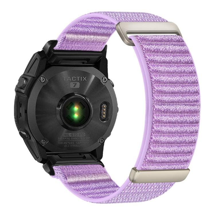 Two-section Mountain Pattern Hook And Loop Fastener Nylon Watch Band, For Gamin 26mm, For Gamin 22mm, For Gamin 20mm
