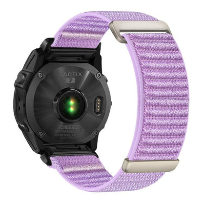 Two-section Mountain Pattern Hook And Loop Fastener Nylon Watch Band, For Gamin 26mm, For Gamin 22mm, For Gamin 20mm
