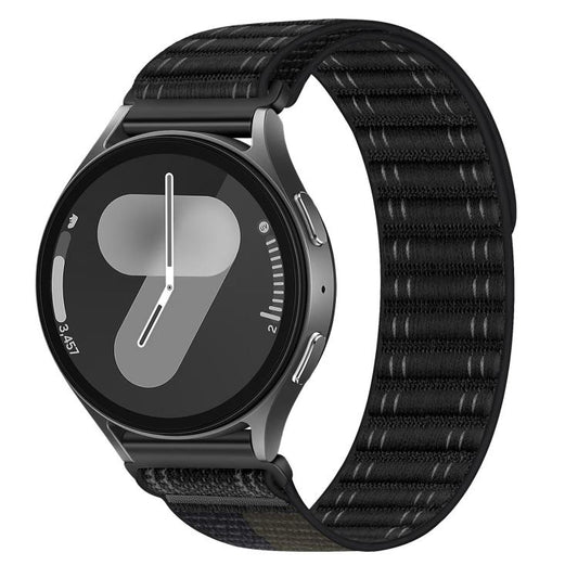 Wave Texture Nylon Hook And Loop Fastener Watch Band, 20mm, 22mm