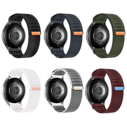 Wave Texture Nylon Hook And Loop Fastener Watch Band, 20mm, 22mm