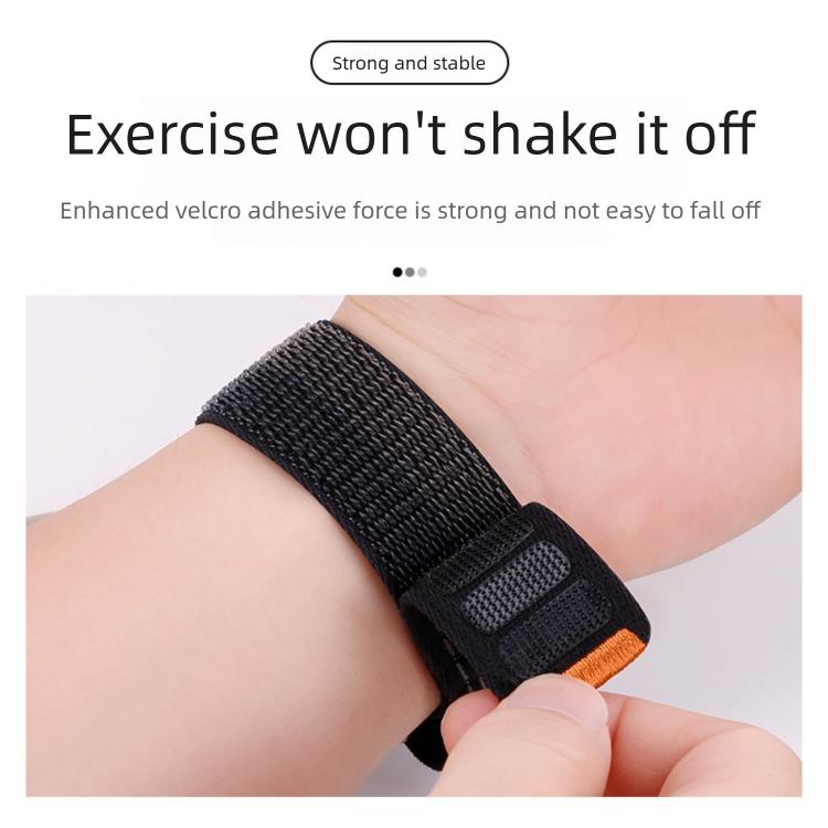 Wave Texture Nylon Hook And Loop Fastener Watch Band, 20mm, 22mm