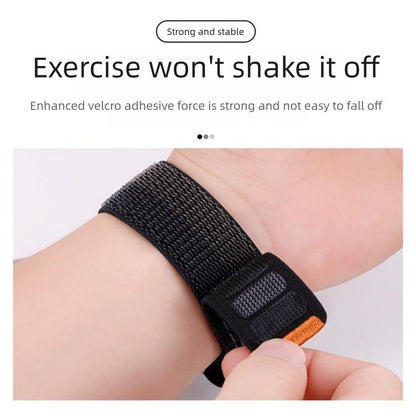 Wave Texture Nylon Hook And Loop Fastener Watch Band, 20mm, 22mm