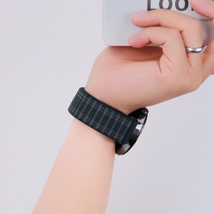 Wave Texture Nylon Hook And Loop Fastener Watch Band, 20mm, 22mm