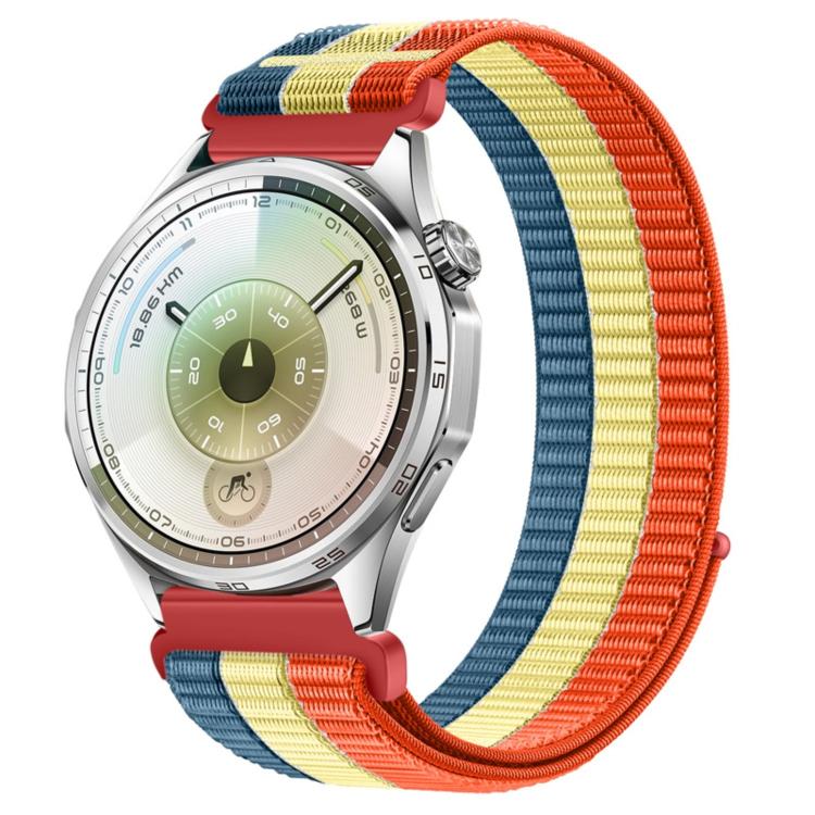 Triple-Loop Nylon Woven Hook and Loop Fastener Watch Band, 18mm, 20mm, 22mm