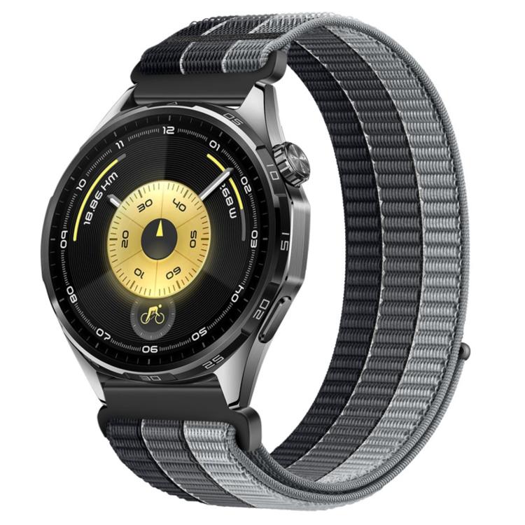 Triple-Loop Nylon Woven Hook and Loop Fastener Watch Band, 18mm, 20mm, 22mm