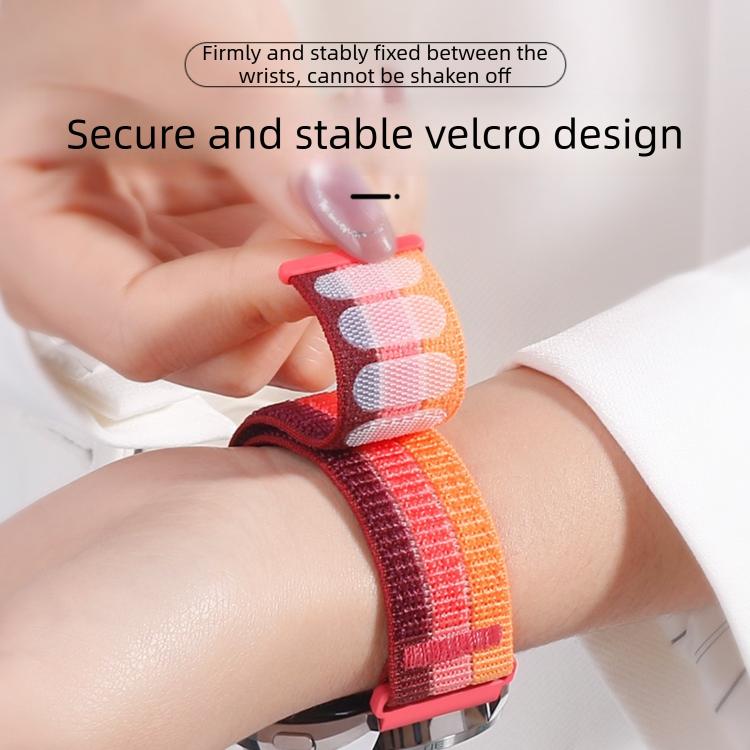 Triple-Loop Nylon Woven Hook and Loop Fastener Watch Band, 18mm, 20mm, 22mm