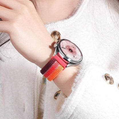 Triple-Loop Nylon Woven Hook and Loop Fastener Watch Band, 18mm, 20mm, 22mm