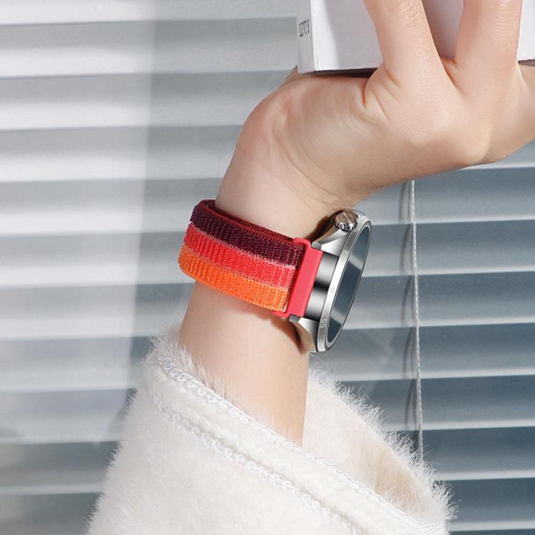 Triple-Loop Nylon Woven Hook and Loop Fastener Watch Band, 18mm, 20mm, 22mm