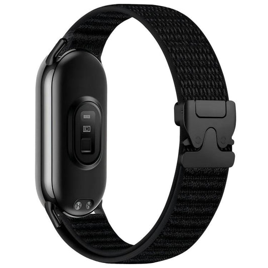 Parachute Buckle Mountain Pattern Woven Nylon Metal Tip Watch Band, For Xiaomi Smart Band 10 / 9 / 8