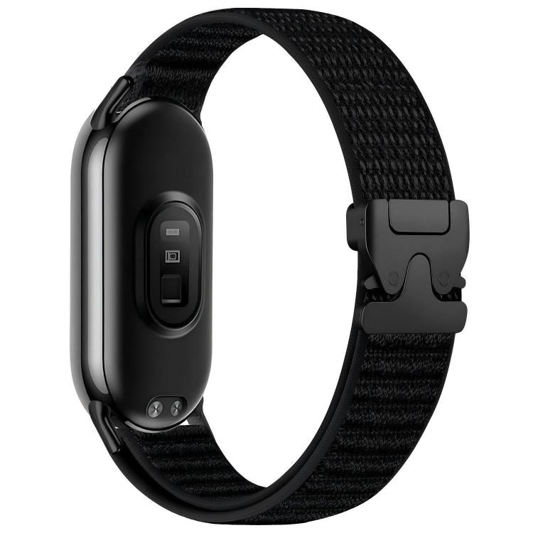 Parachute Buckle Mountain Pattern Woven Nylon Metal Tip Watch Band, For Xiaomi Smart Band 10 / 9 / 8