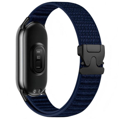 Parachute Buckle Mountain Pattern Woven Nylon Metal Tip Watch Band, For Xiaomi Smart Band 10 / 9 / 8