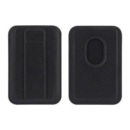 Ultra-Slim Magnetic Vegan Leather Card Bag with Stand