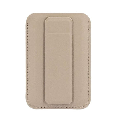 Ultra-Slim Magnetic Vegan Leather Card Bag with Stand
